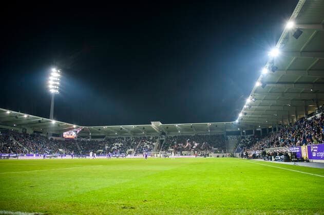 22 11 2019, xkvx, Football 2 Bundesliga, Erzgebirge Aue FC St Pauli emspor, v l Stadium view View Arena Stadium Interior Interior View Turf Tribune DFL DFB REGULATIONS PROHIBIT ANY USE OF PHOTOGRAPHS as IMAGE SEQUENCES and or QUASI VIDEO Aue