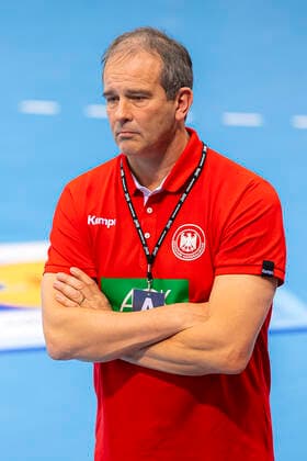 Stuttgart, Germany 21 November 2019 EHF Women Test match Germany vs Montenegro Coach Henk Groener Germany Stuttgart Scharrena Germany