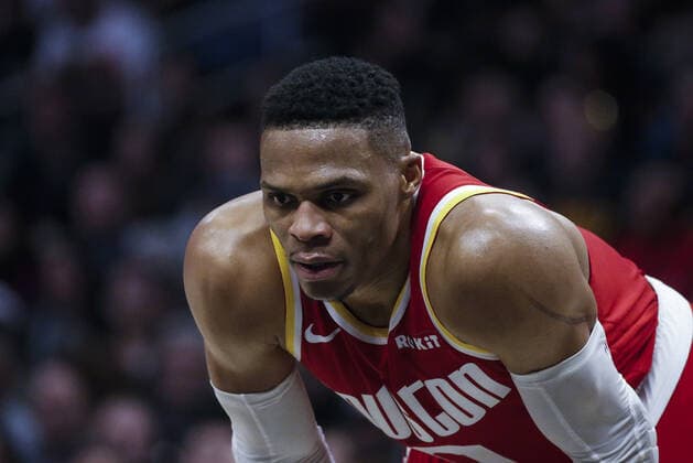 November 22, 2019, Los Angeles, California, U.S: Houston Rockets Russell Westbrook (0) during an NBA, Basketball Herren, USA basketball game between Los Angeles Clippers and Houston Rockets, FRIDAY, NOV. 22, 2019, in Los Angeles. NBA 2019: Clippers 122:119 Rockets - ZUMAc68_ 20191122_zaf_c68_278 Copyright: xRingoxChiux