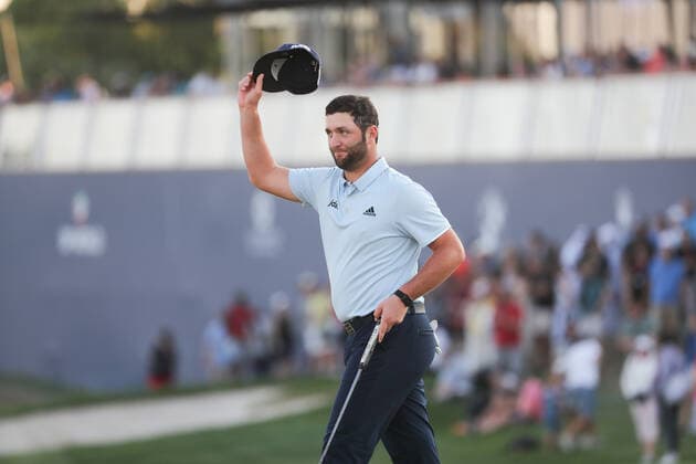 GOLF - PGA, Golf Herren DB World Tour Championship DUBAI,UNITED ARAB EMIRATES,23.NOV.19 - GOLF - PGA European Tour, DP World Tour Championship. Image shows Jon Rahm (ESP). GEPAxpictures xFranzxPammer