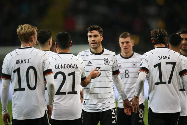 19 11 2019, Soccer, Europe, EM Qualification, 10 Matchday, Season 2018 2019, Men, German National Team, Germany, DFB Nordirland 6 1, v l Action, Joy, Cheer, Joy after goal to 5 1, Julian Brandt, Germany,Ilkay Gündogan, German National Team, Germany, Jonas Hector, Germany,Toni Kross, Germany, Niklas Stark, Germany,