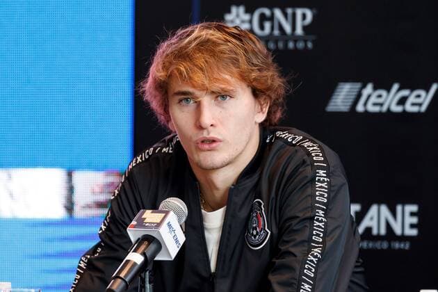 The German tennis player Alexander Zverev participates in a press conference, PK, Pressekonferenz in Mexico City, Mexico, 23 November 2019. The bullring of Mexico, the one with the highest capacity in the world, will become a tennis court on Saturday for a few hours for an exhibition between Roger Federer, world number 3, and the German Alexander Zverev, seven of the world ranking. The bullring of Mexico is transformed for an exhibition of Federer !ACHTUNG: NUR REDAKTIONELLE NUTZUNG!  Copyright: xJoséxMéndezx(es-ES)x AME8870 20191123-637101317805431412