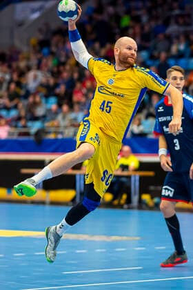 Bietigheim, Germany 23 November 2019 2 BL 19 20 SG BBM Bietigheim vs VfL Gummersbach Alexander Becker Gummersbach Bietigheim Egetrans Arena Baden Württemberg Germany