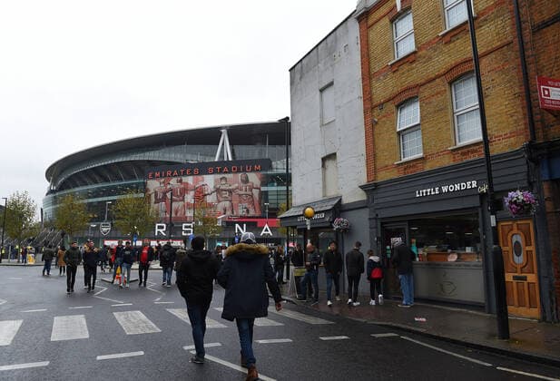 A general view of Arsenal s Emirates Stadium before the start of the Premier League match at the Emirates Stadium, London. Picture date: 23rd November 2019. Picture credit should read: Robin Parker Sportimage EDITORIAL USE ONLY. No use with unauthorised audio, video, data, fixture lists, club league logos or live services. Online in-match use limited to 120 images, no video emulation. No use in betting, games or single club league player publications. SPI-0319-0109
