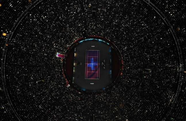 November 23, 2019 EUM20191123DEP19 JPG MEXICO CITY SportDeportes Tennis Federer November 23, 2019 Aspects of Plaza de Toros Mexico turned into a tennis court during the friendly match between Swiss Roger Federer and German Alexander Zverev Photo Agency EL UNIVERSALLuis RamirezEELG Latin News November 23, 2019  - ZUMAu78_ 20191123_zaf_u78_064 Copyright: xElxUniversalx