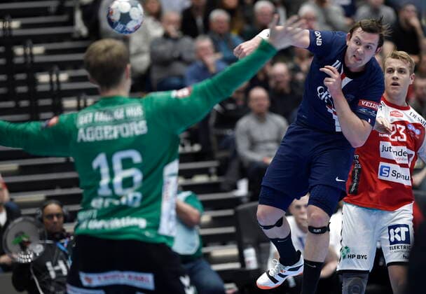 CL Mens Handball Aalborg Handball Paris Saint Germain in Jutlander Bank Arena in Aalborg on Sunday, November 24, 2019, Aalborg Denmark,  Copyright: RenexSchützex cop106 spdk20191124-170614-L