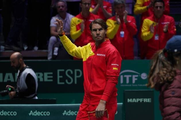 Rafael Nadal of Spain celebrates final match between Spain and Canada of Davis Cup by Rakuten Madrid Finals 2019 at Caja Magica on November 24, 2019 in Madrid, Spain Cordon Press,  xx xx