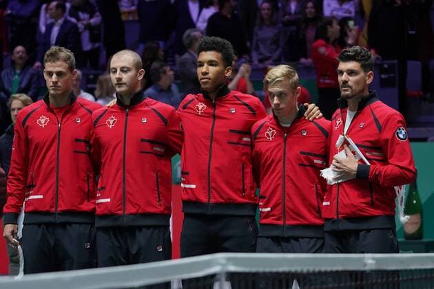 Canadian Team celebrates final match between Spain and Canada of Davis Cup by Rakuten Madrid Finals 2019 at Caja Magica on November 24, 2019 in Madrid, Spain Cordon Press,  xx xx