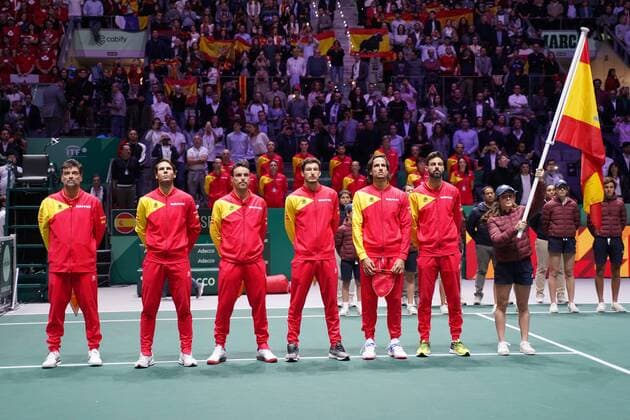 Spain Team of Spain celebrates final match between Spain and Canada of Davis Cup by Rakuten Madrid Finals 2019 at Caja Magica on November 24, 2019 in Madrid, Spain Cordon Press,  xx xx