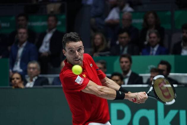Roberto Bautista of Spain in action during the Final match between Spain and Canada of Davis Cup by Rakuten Madrid Finals 2019 at Caja Magica on November 24, 2019 in Madrid, Spain Cordon Press,  xx xx