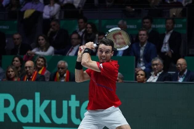 Roberto Bautista of Spain in action during the Final match between Spain and Canada of Davis Cup by Rakuten Madrid Finals 2019 at Caja Magica on November 24, 2019 in Madrid, Spain Cordon Press,  xx xx