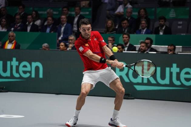 Roberto Bautista of Spain in action during the Final match between Spain and Canada of Davis Cup by Rakuten Madrid Finals 2019 at Caja Magica on November 24, 2019 in Madrid, Spain Cordon Press,  xx xx