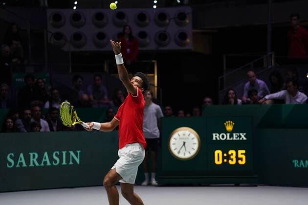 Roberto Bautista of Spain in action during the Final match between Spain and Canada of Davis Cup by Rakuten Madrid Finals 2019 at Caja Magica on November 24, 2019 in Madrid, Spain Cordon Press,  xx xx