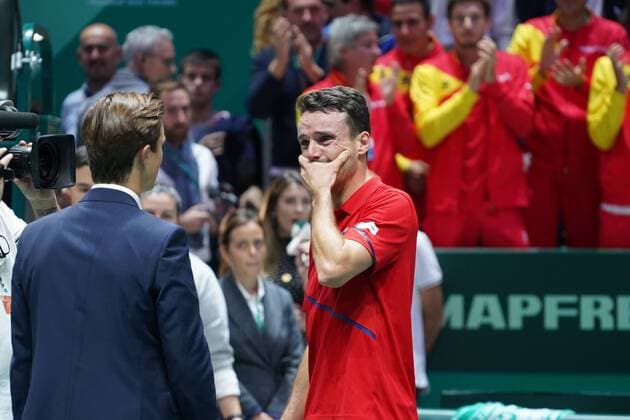 Roberto Bautista of Spain in action during the Final match between Spain and Canada of Davis Cup by Rakuten Madrid Finals 2019 at Caja Magica on November 24, 2019 in Madrid, Spain Cordon Press Cordon Press,  xx xx