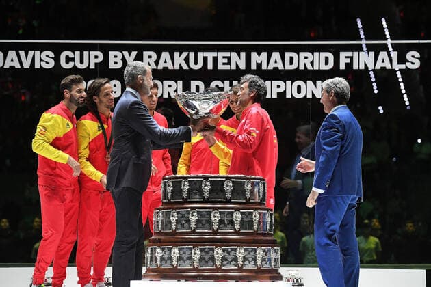 Tennis - Davis Cup Finale 2019 - Victoire del espagne - Rafael Nadal TENNIS : Davis Cup Finale - Spain - 24 11 2019 ChrysleneCaillaud Panoramic 