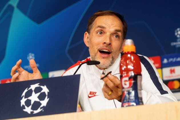 Sport Bilder des Tages Fußball, CL, Paris St. Germain Pressekonferenz PSG s German head coach, Thomas Tuchel, attends a press conference, PK, Pressekonferenz following a training session of the team at Santiago Bernabeu in Madrid, Spain, 25 November 2019. Paris Saint-Germain will face Real Madrid in a UEFA Champions League group stage soccer match at Santiago Bernabeu stadium on 26 November 2019. Press conference of PSG !ACHTUNG: NUR REDAKTIONELLE NUTZUNG!  Copyright: xRodrigoxJimenezx GRAF7089 20191125-637103055956816193