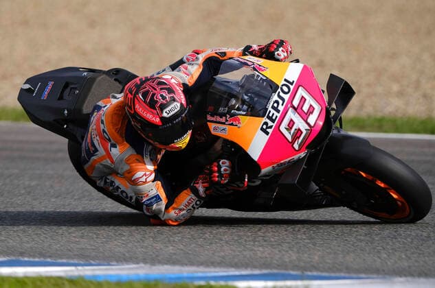 Entrenamientos de MotoGP en el circuito de Jerez. En la imagen, Marc Marquez. MotoGP test day at Jerez circuit. In this picture, Marc Marquez. 