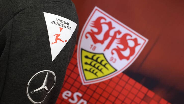 Stuttgart , eSports , Virtual Bundesliga , VfB Stuttgart , VBL Logo mit VfB Wappen *** Stuttgart , eSports , Virtual Bundesliga , VfB Stuttgart , VBL Logo with VfB Coat of Arms