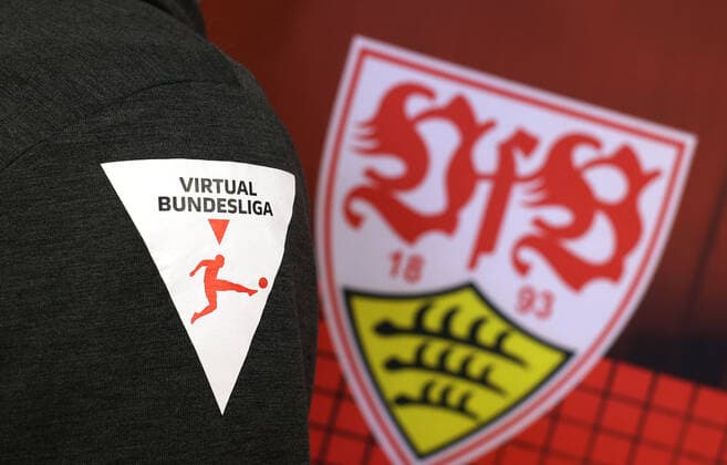 Stuttgart , eSports , Virtual Bundesliga , VfB Stuttgart , VBL Logo with VfB Coat of Arms