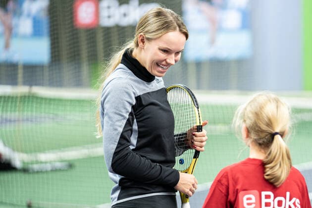 Caroline Wozniacki speaks with Jasmin at age 13 before playing tennis on KBs tennis courts at Frederiksberg, Tuesday, November 26, 2019, Copenhagen Denmark,  Copyright: RitzauxScanpix NielsxChristianxVilmannx cop102 spdk20191126-115429-L