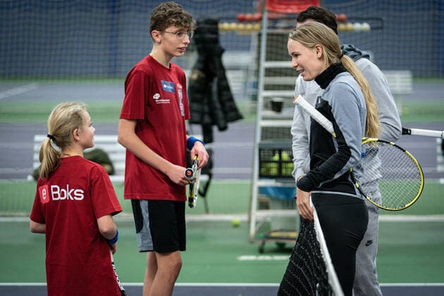 Caroline Wozniacki after a game of tennis with Sebastian and Jasmin at 15 and 13 years, at KBs tennis courts at Frederiksberg, Tuesday 26 November 2019, Copenhagen Denmark,  Copyright: RitzauxScanpix NielsxChristianxVilmannx cop102 spdk20191126-121239-L