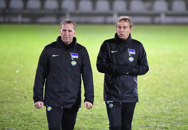 Soccer, Men, 1 Bundesliga, season 2019 2020, PK Hertha BSC, v l Goalkeeper Coach Andreas Köpke Hertha BSC , Coach Jürgen Klinsmann Hertha BSC , 27 11 2019, Copyright: xMatthiasxKochx