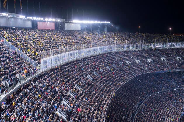 Soccer UEFA Champions League 5 Matchday, FC Barcelona Borussia Dortmund on 27 11 2019 at Camp Nou in Barcelona Stadium Overview, Depositors, Features, General, Floodlights, UEFA REGULATIONS PROHIBIT ANY USE OF PHOTOGRAPHS AS IMAGE SEQUENCES AND OR QUASI VIDEO Copyright: xKirchner ChristopherxNeundorfx
