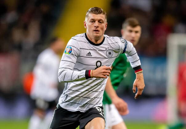 19 November 2019 Frankfurt, Commerzbank Arena Football European Championship Qualification Germany Northern Ireland Germany Toni Kroos on the Ball