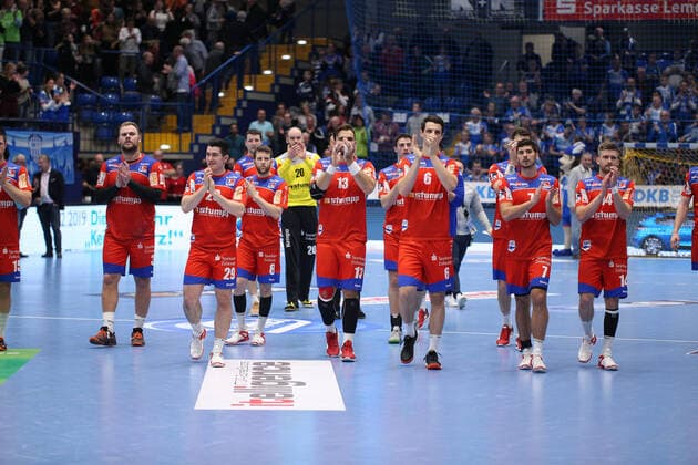 Disappointment at HBW Balingen Weilstetten GER, Handball, 1 Bundesliga, TBV Lemgo Lippe against HBW Balingen Weilstetten, 28 11 2019 Lemgo Copyright: xStrohdiekx Eibner-Pressefotox EP_jsk