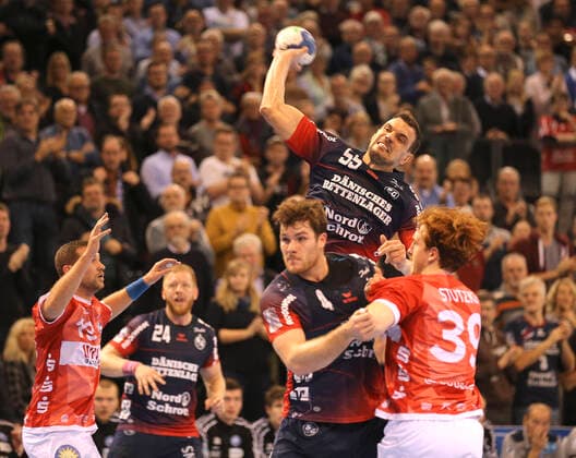Photo Scored by Michal Jurecki Flensburg Handball Men 1 Bundesliga Do 28 11 2019 SG Flensburg Bergischer HC