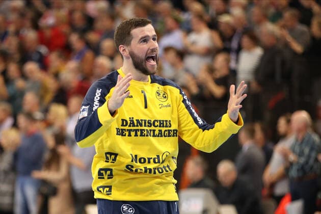 SG Flensburg Handewitt vs. Bergischer HC, LIQUI MOLY Handball Bundesliga, 28 11 19 Flensburg Benjamin Buric SG Flensburg Handewitt, 01 Copyright: xBEAUTIFULxSPORTS MarioxM.xKobergx