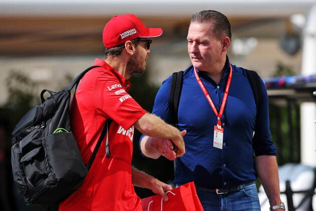 Photo4 LaPresse 29 11 2019 Abu Dhabi, United Arab Emirates Grand Prix Formula One Abu Dhabi 2019 In the pic: Sebastian Vettel (GER) Scuderia Ferrari SF90 and Jos Verstappen  Copyright: xPhoto4 LaPressex