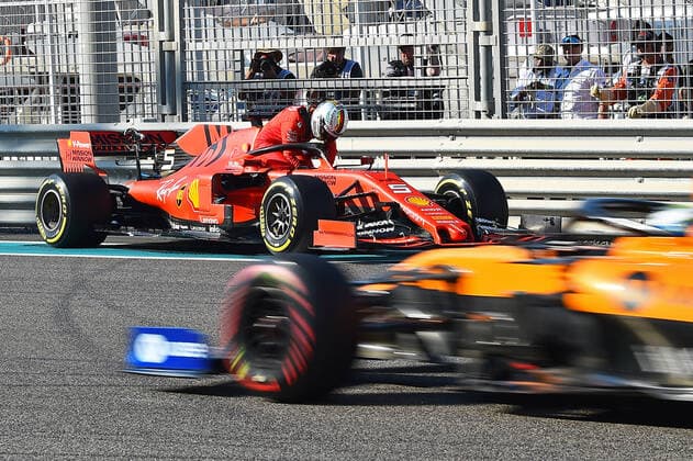 29 11 2019, xekx, Motorsport FIA , Formula 1 Abu Dhabi Grand Prix 2019 emspor, Sebastian Vettel Ferrari Accident Free Practice DFL DFB REGULATIONS PROHIBIT ANY USE OF PHOTOGRAPHS as IMAGE SEQUENCES and or QUASI VIDEO Abu Dhabi eel-fotografie Eberhard Krieger