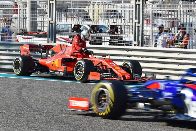 29 11 2019, xekx, Motorsport FIA , Formula 1 Abu Dhabi Grand Prix 2019 emspor, Sebastian Vettel Ferrari Accident Free Practice DFL DFB REGULATIONS PROHIBIT ANY USE OF PHOTOGRAPHS as IMAGE SEQUENCES and or QUASI VIDEO Abu Dhabi eel-fotografie Eberhard Krieger