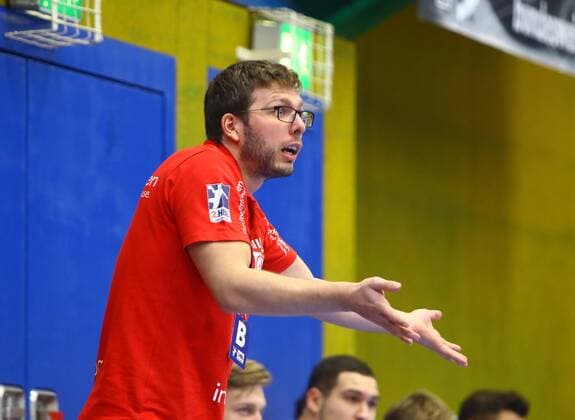 Coach Jaron Siewert Food Handball 2 League 2019 20 EHV Aue TuSEM Food on 29 11 2019 EHV Aue TuSEM Food
