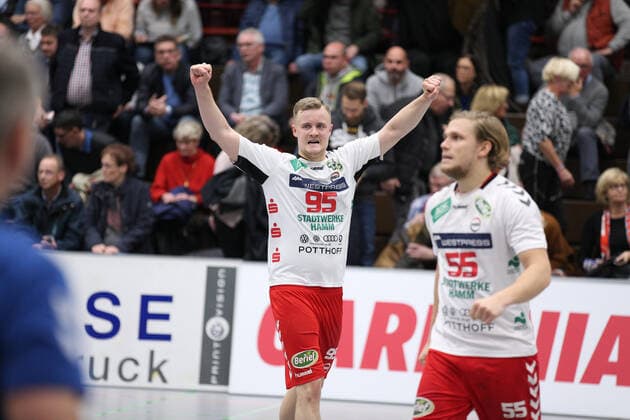 Jan von Boenigk ASV Hamm Westfalen 95 GER, Handball, 2 Bundesliga, TuS N Luebbecke vs. ASV Hamm Westfalen, 29 11 2019 Luebbecke Copyright: xStrohdiekx Eibner-Pressefotox EP_jsk