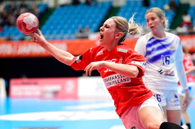 Denmark meets Australia, in the preliminary round in Group B, during the Womens Handball World Cup at Kumamoto Prefectural Gymnasium in Japan, Saturday November 30, 2019, Kumamoto,  Copyright: BoxAmstrupx cop222 spdk20191130-130358-L