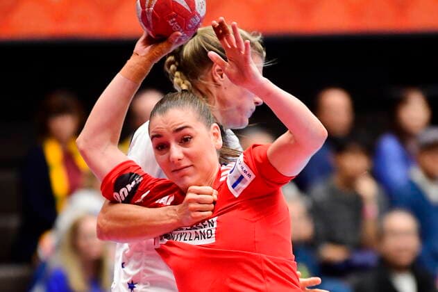 Denmark meets Australia, in the preliminary round in Group B, during the Womens Handball World Cup at Kumamoto Prefectural Gymnasium in Japan, Saturday November 30, 2019, Kumamoto,  Copyright: BoxAmstrupx cop222 spdk20191130-130401-L