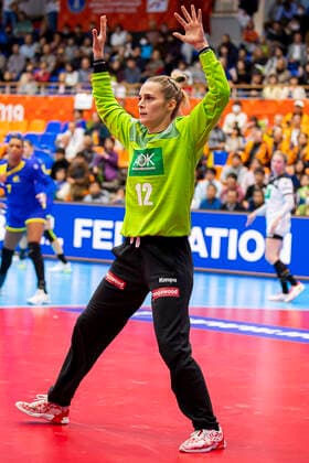 Handball, Women WM 2019, preliminary round, Group B, 1 matchday , Germany Brazil Goalkeeper Dinah Eckerle Germany SG BBM Bietigheim Yamaga City Overall High School Kumamoto Japan