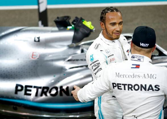Motorsports: FIA Formula One World Championship, WM, Weltmeisterschaft 2019, Grand Prix of Abu Dhabi, 44 Lewis Hamilton (GBR, Mercedes AMG Petronas Motorsport), 77 Valtteri Bottas (FIN, Mercedes AMG Petronas Motorsport), Abu Dhabi United Arab Emirates