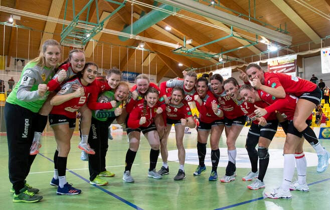 Frankfurt Oder , 30 11 2019 FHC vs MTV Heide 36 31 Cheers from the FHC women, they offered a brilliant performance against the Heider team and won the points game with 5 goals difference