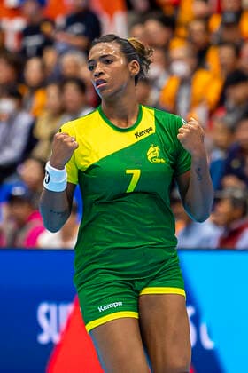 Handball, Womens World Cup 2019, preliminary round, Group B, 2 matchday , Brazil France Tamires Araujo Brazil Yamaga City Overall High School Kumamoto Japan