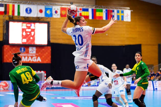 Handball, Womens World Cup 2019, preliminary round, Group B, 2 matchday , Brazil France Laura Flippes France Yamaga City Overall Gymnasium Kumamoto Japan