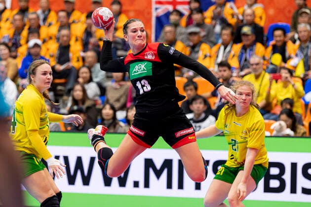 Handball, Women WM 2019, preliminary round, group B, 2 matchday , Australia Germany Julia Behnke Germany Rostov Don Yamaga City Overall Gymnasium Kumamoto Japan