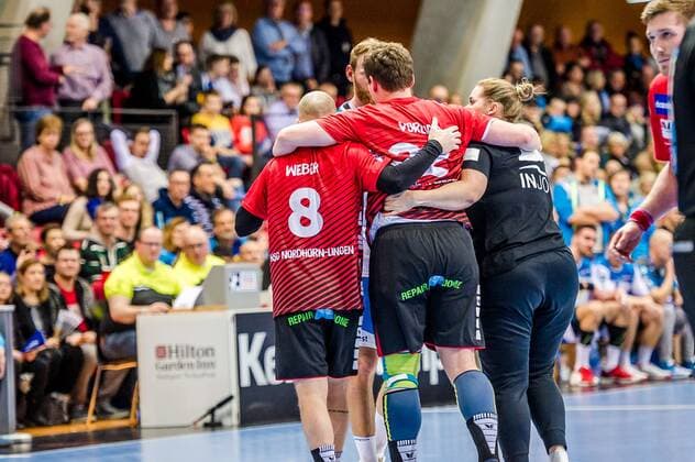Vorlicek, Philipp HSG Nordhorn Lingen 22 TVB 1898 Stuttgart HSG Nordhorn Lingen HBL LIQUI MOLY 1 Handball BundesligaSCHARRena Stuttgart Baden Wuerttemberg Germany 01 12 19 Handball 15 Spieltag , Baden Wuerttemberg Germany