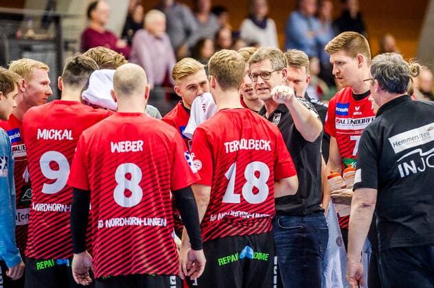 Sveinsson, Geir HSG Nordhorn Lingen C1 TVB 1898 Stuttgart HSG Nordhorn Lingen HBL LIQUI MOLY 1 Handball BundesligaSCHARRena Stuttgart Baden Wuerttemberg Germany 01 12 19 Handball 15 Spieltag , Baden Wuerttemberg Germany