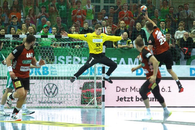 SC DHfK Leipzig vs. TSV Hannover Burgdorf, Liqui Moly HBL, 01 12 19 Handball, 1 Bundesliga, Season 2019 2020, 15 Matchday SC DHfK Leipzig vs. TSV Hannover Burgdorf on 01 12 19 in the Quarterback Real Estate Arena Leipzig In the picture Goalkeeper Joel BIRLEHM 35, SC DHfK Leipzig Copyright: xBEAUTIFULxSPORTS JanxKaeferx