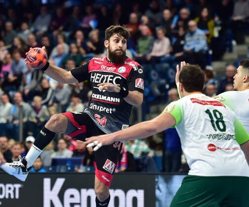 01 12 2019 Handball 1 Bundesliga LIQUI MOLY HBL Season 2019 2020 16 Matchday HC Erlangen Metropolitan Region Nuremberg HCE HSG Wetzlar OGo Quentin Minel 34, HC Erlangen HCE