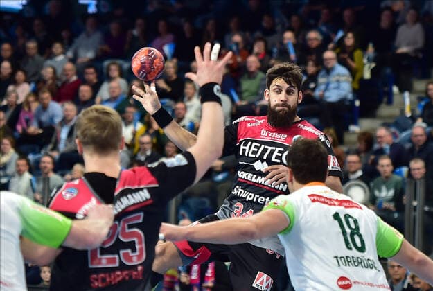 01 12 2019 Handball 1 Bundesliga LIQUI MOLY HBL Season 2019 2020 16 Matchday HC Erlangen Metropolitan Region Nuremberg HCE HSG Wetzlar OGo Quentin Minel 34, HC Erlangen HCE
