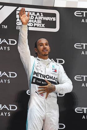 01 12 2019, xekx, Motorsport FIA, Formula 1 Abu Dhabi Grand Prix Race 2019 emspor, 1 Place, Winner, Lewis Hamilton Mercedes AMG Petronas DFL DFB REGULATIONS PROHIBIT ANY USE OF PHOTOGRAPHS as IMAGE SEQUENCES and or QUASI VIDEO Abu Dhabi eel-fotografie Eberhard Krieger